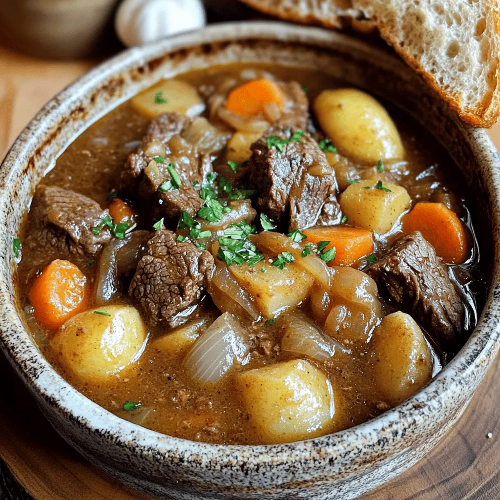 Beef carbonnade stew is rich and filling. The main part of this dish is the beef. I recommend using beef chuck. It has the right fat content and flavor. Cut it into 2-inch cubes to ensure even cooking.