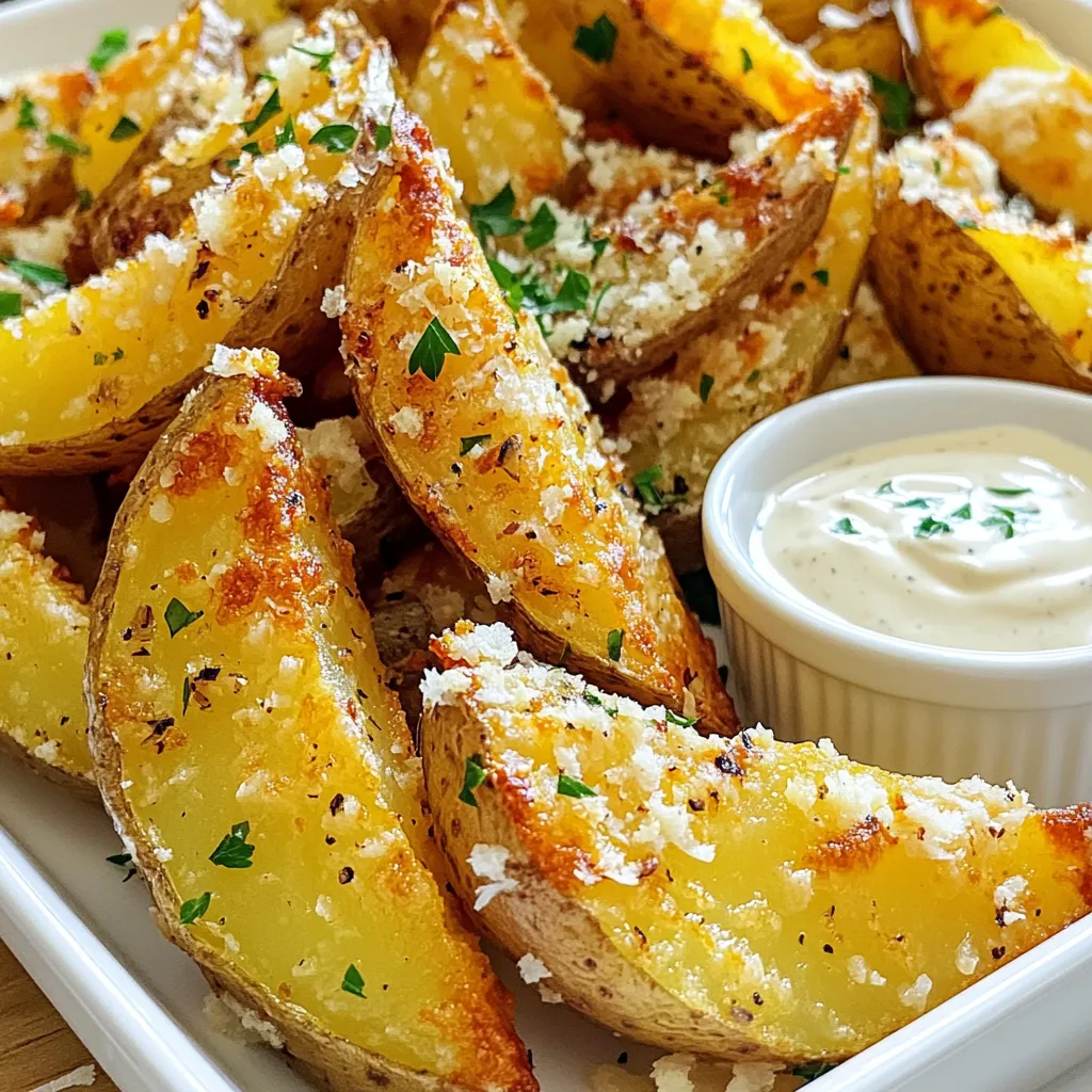 Parmesan Potato Wedges Air Fryer Easy Crispy Snack