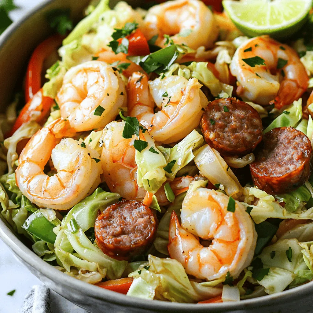 Fried Cabbage with Shrimp &#038; Sausage Hearty Dish Recipe