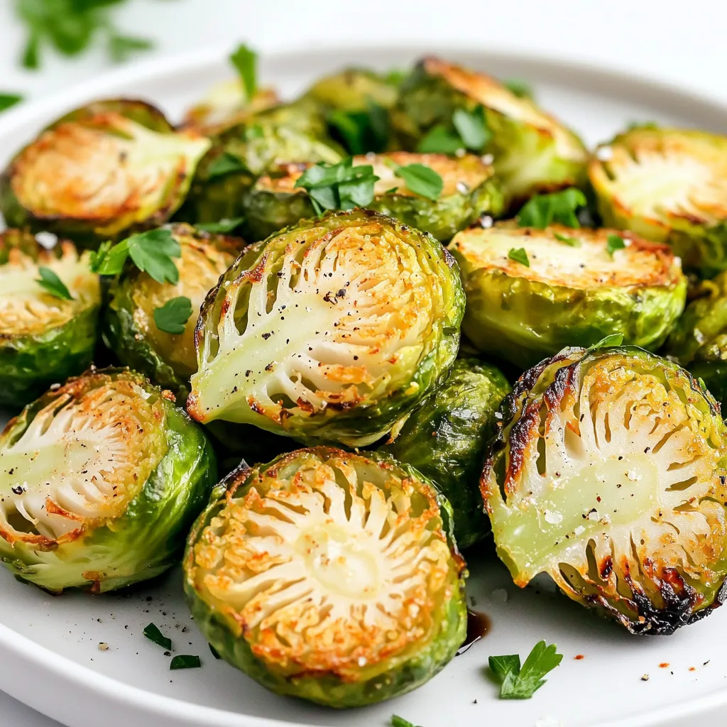 Air Fryer Garlic Brussels Sprouts Flavorful Side Dish