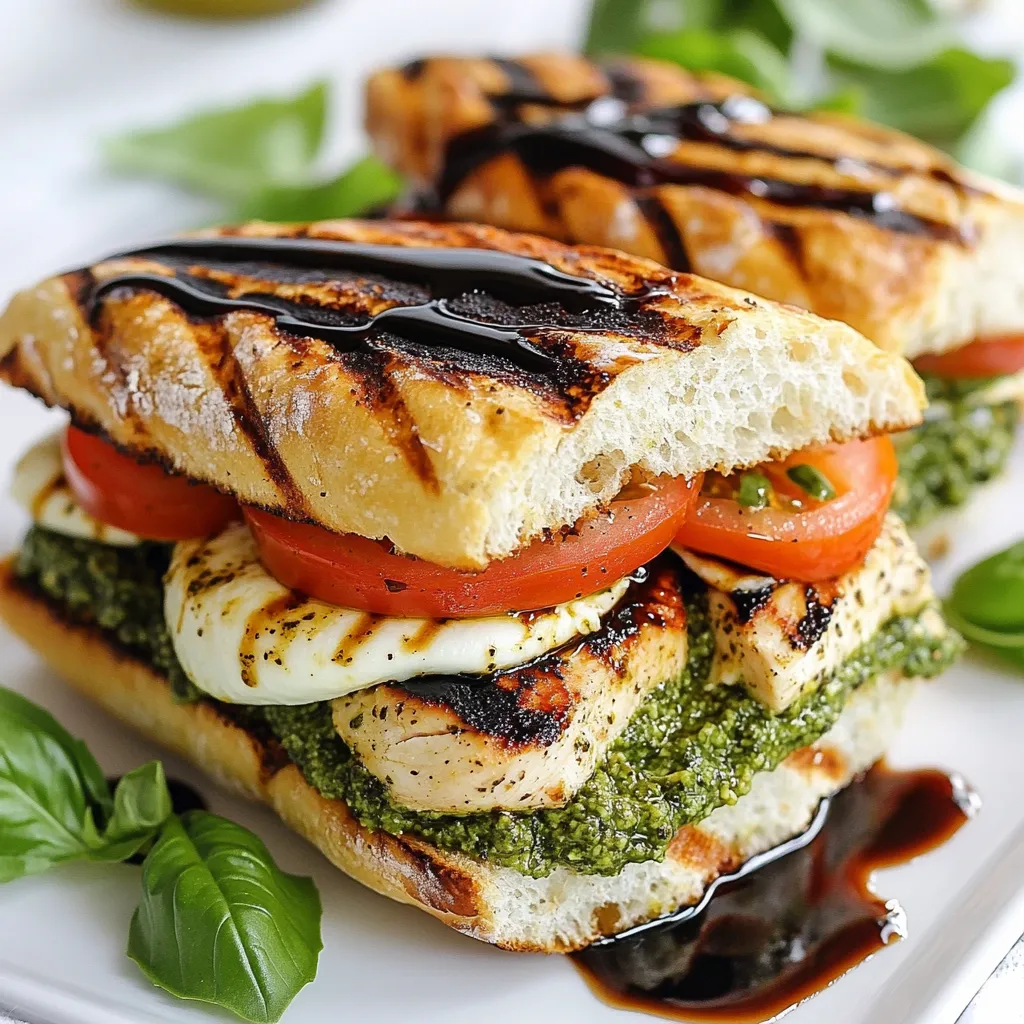 Chicken Pesto Caprese Sandwich Flavorful and Quick Meal
