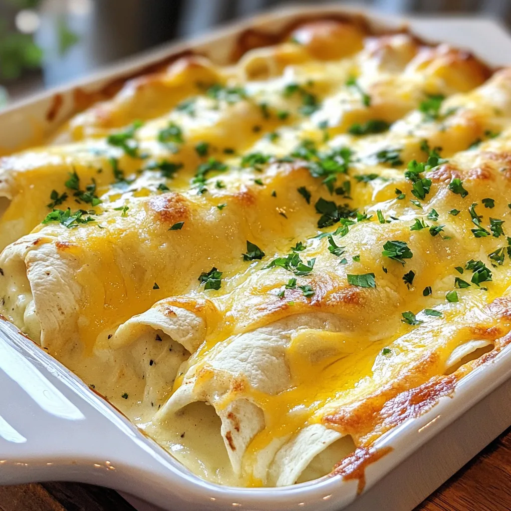 Creamy Cheesy White Chicken Enchiladas: A Comforting Culinary Experience