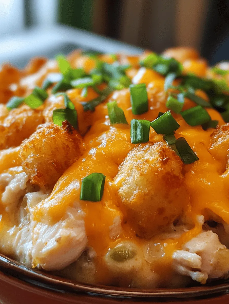 Comfort Food Delight: Cheesy Chicken Tater Tot Casserole Recipe