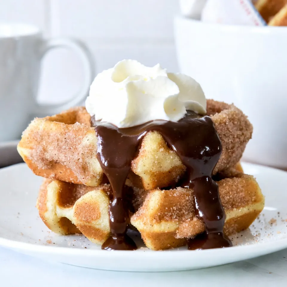 Cinnamon Sugar Churro Waffles Delightful Treat Recipe