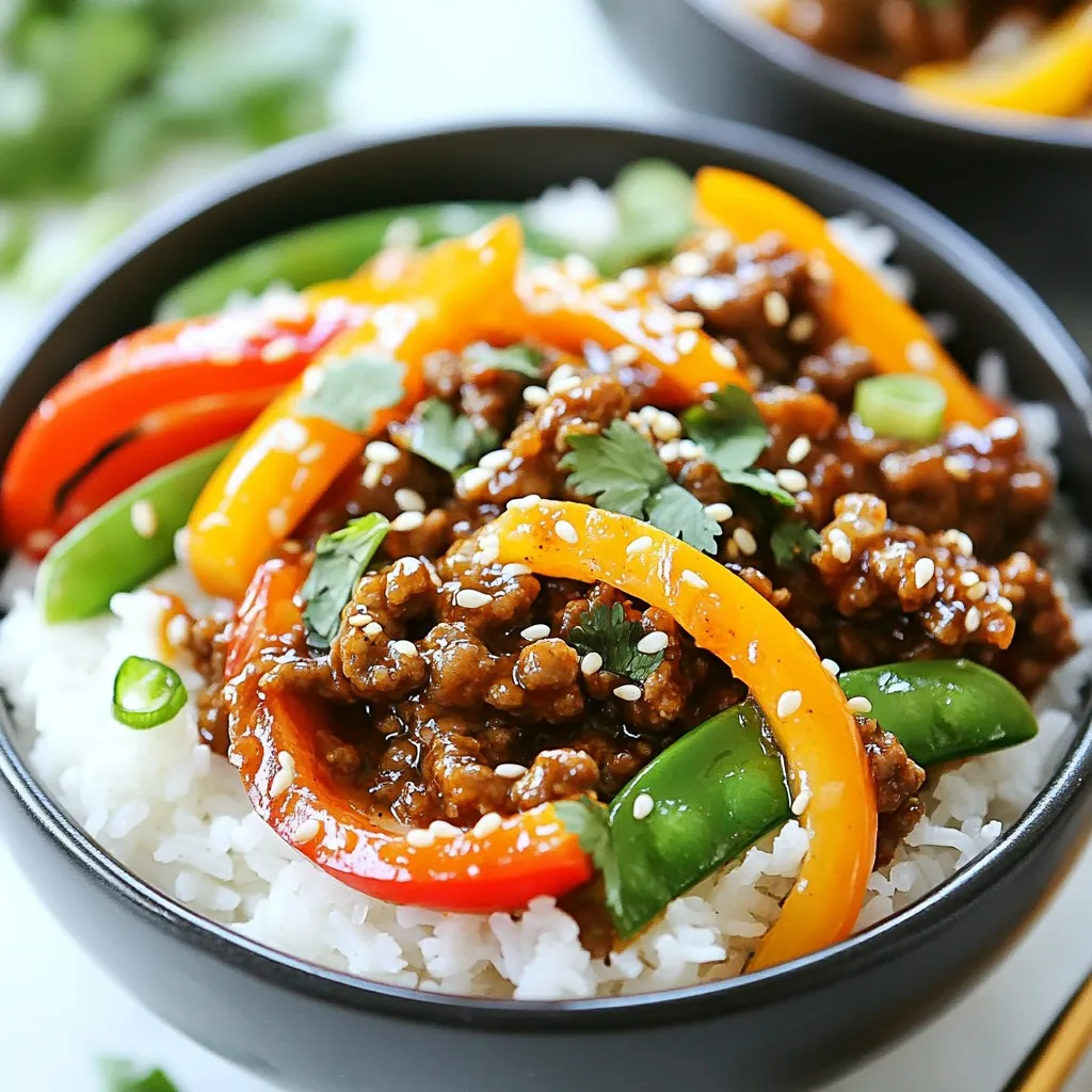 Spicy Ground Beef Stir Fry Bowls Flavorful and Easy