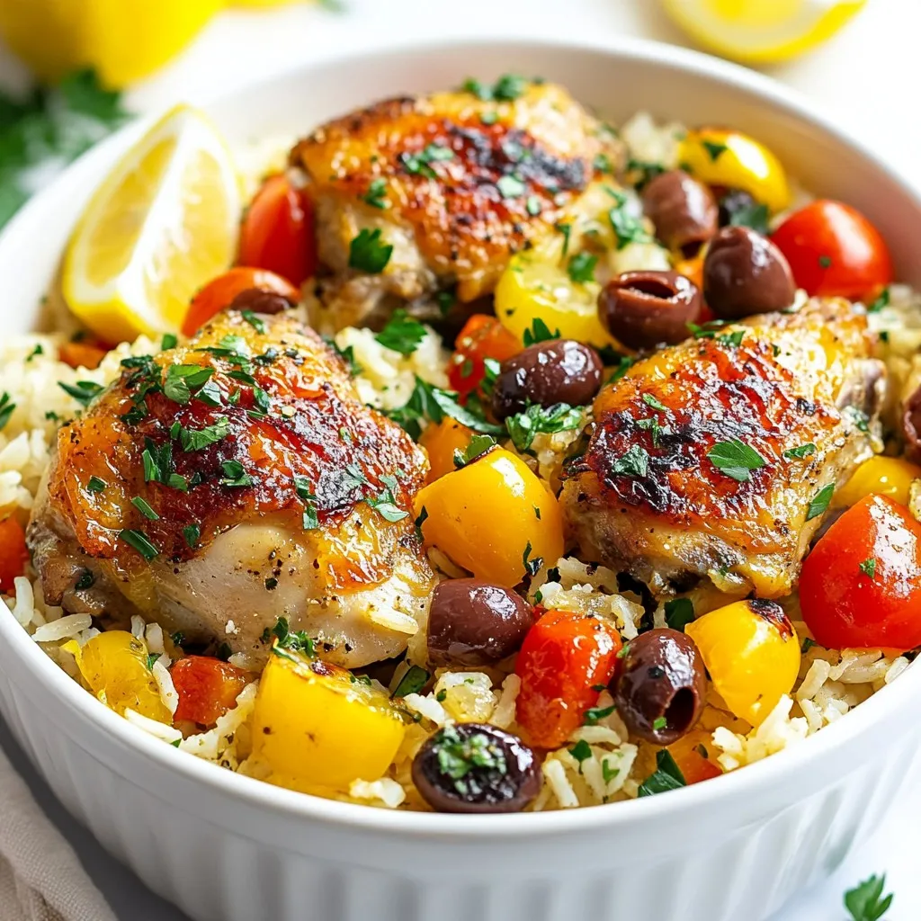 One-Pot Greek Chicken and Rice Flavorful Comfort Dish