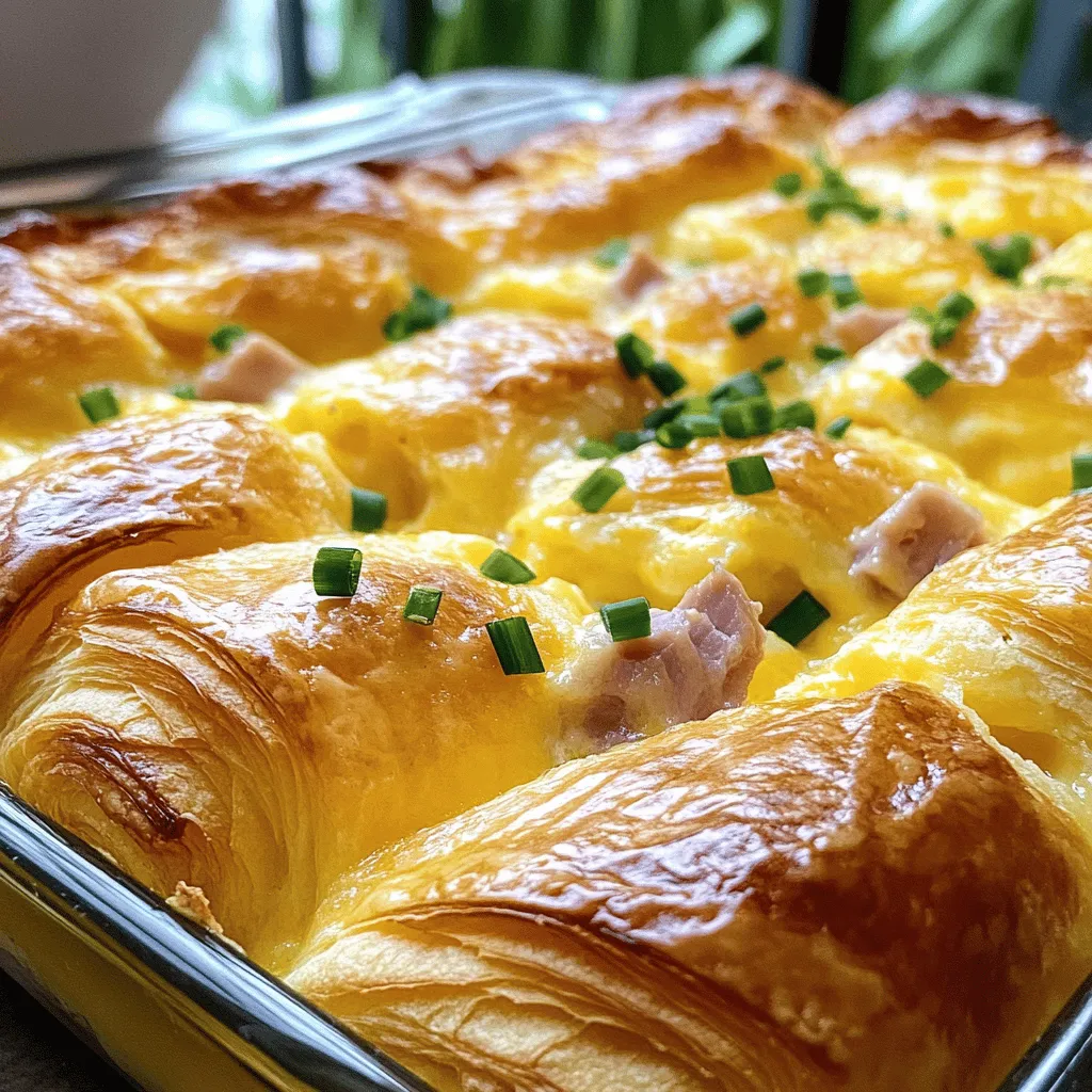 Savory Ham &#038; Cheese Croissant Breakfast Bake Recipe