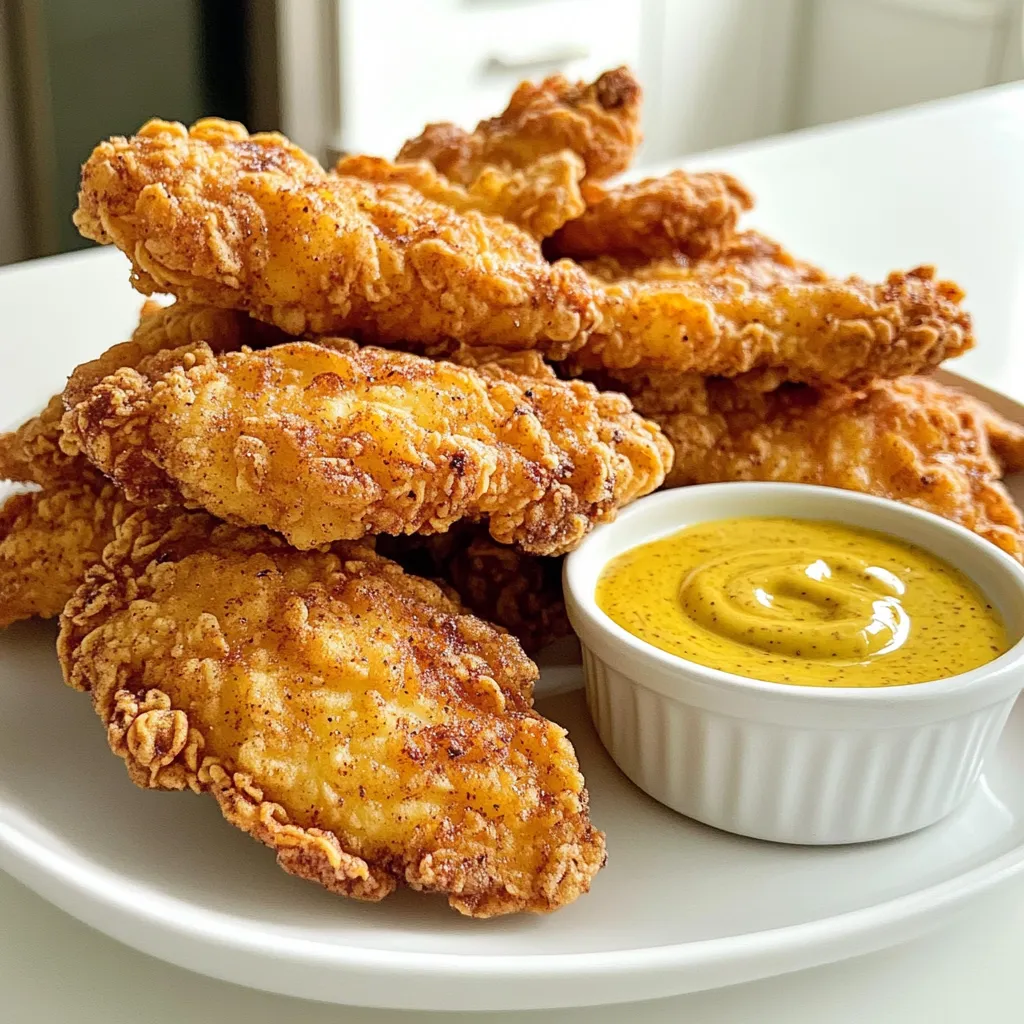 Buttermilk Fried Chicken Tenders with Honey Mustard Dip