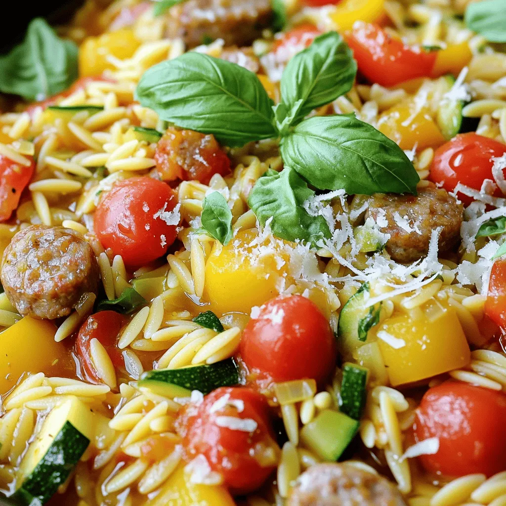 One Pot Sausage Orzo Delight: A Quick and Flavorful Family Favorite