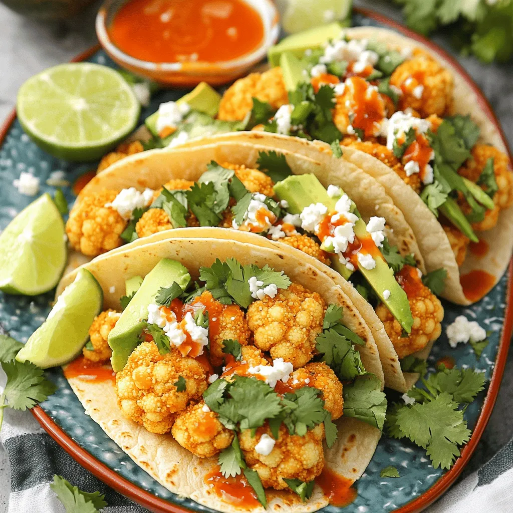Crispy Buffalo Cauliflower Tacos Simple and Tasty Meal