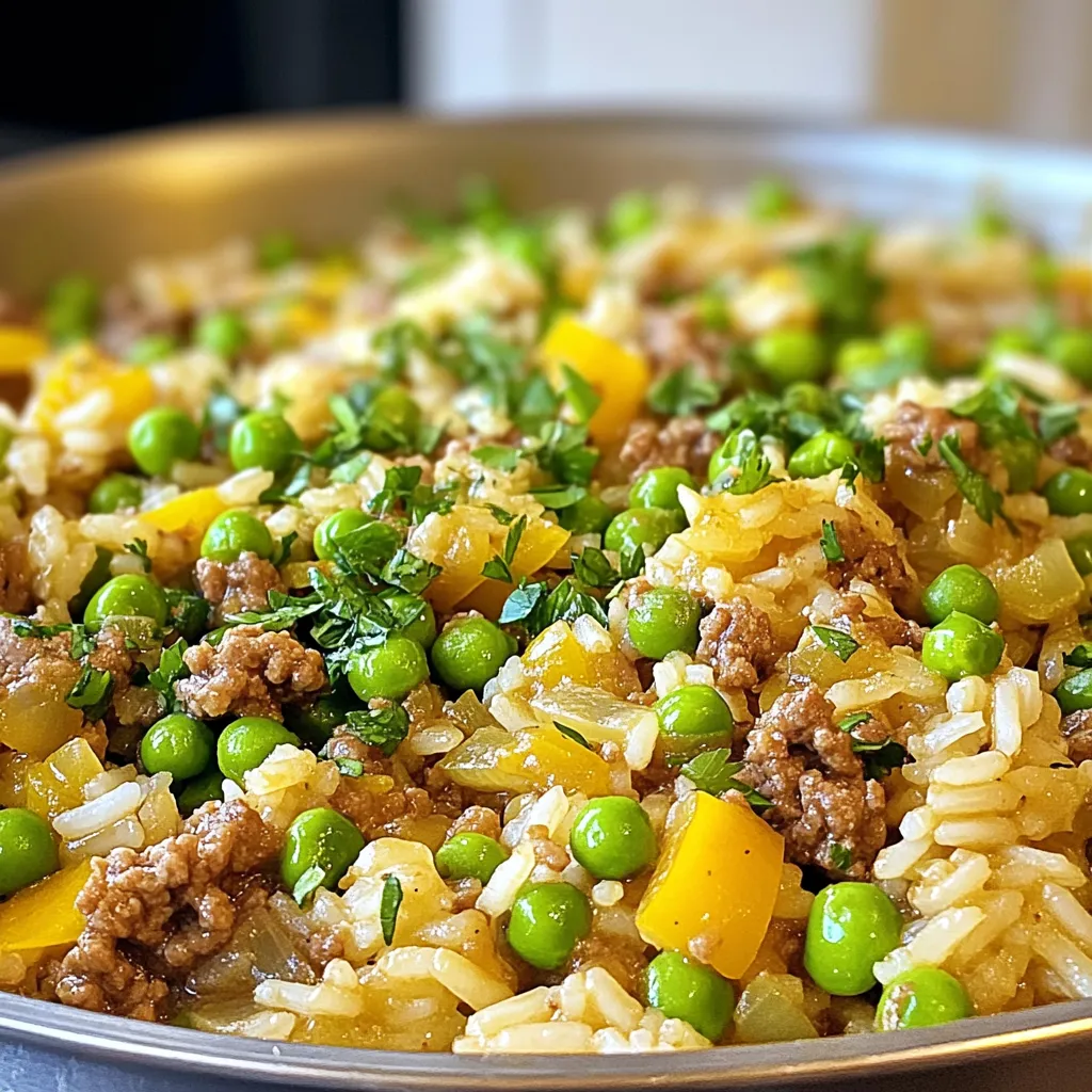 Garlic Butter Beef and Rice Skillet Soothing Meal