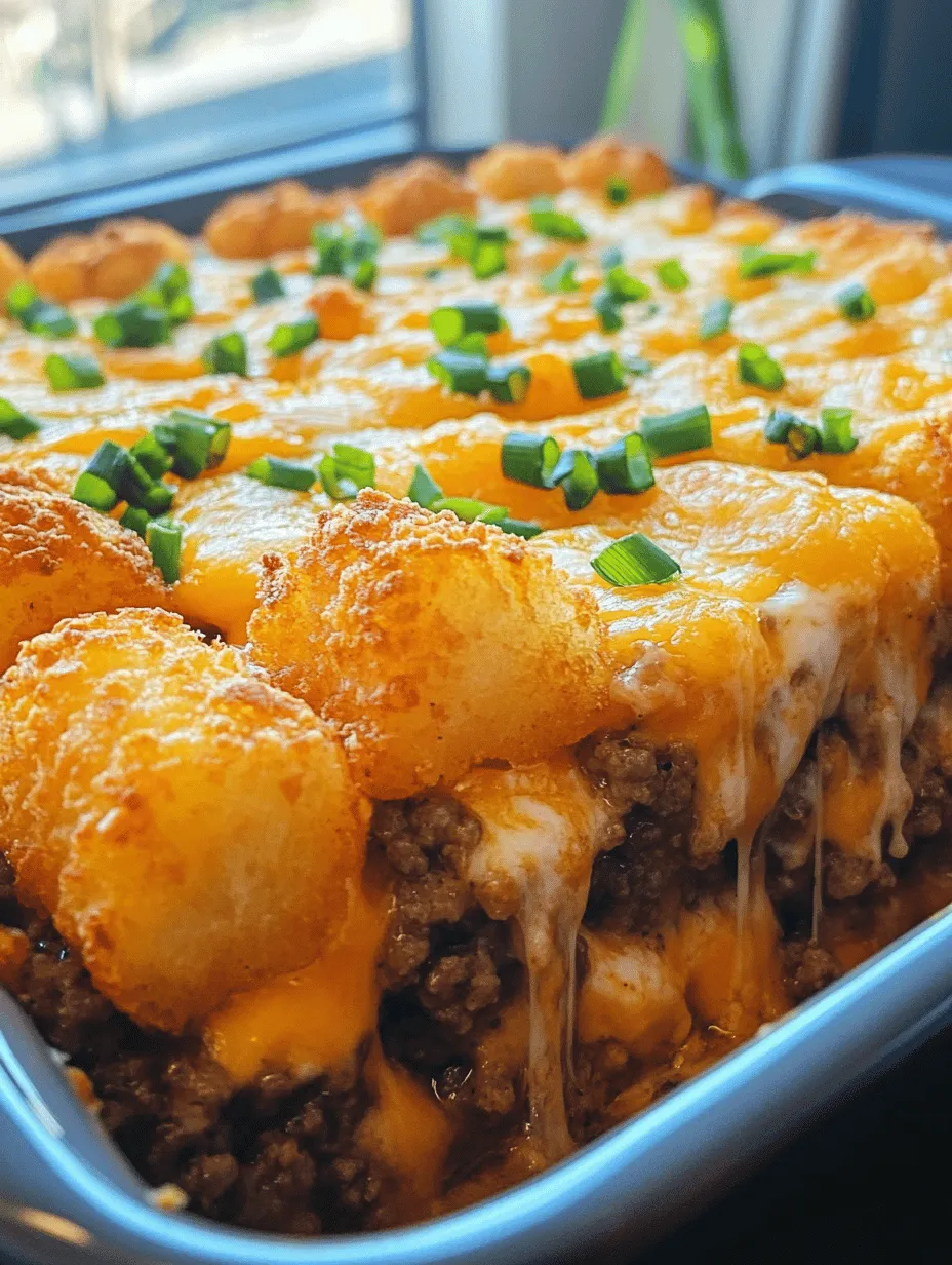 Cheesy Tater Tot Delight: A Comforting Casserole Recipe