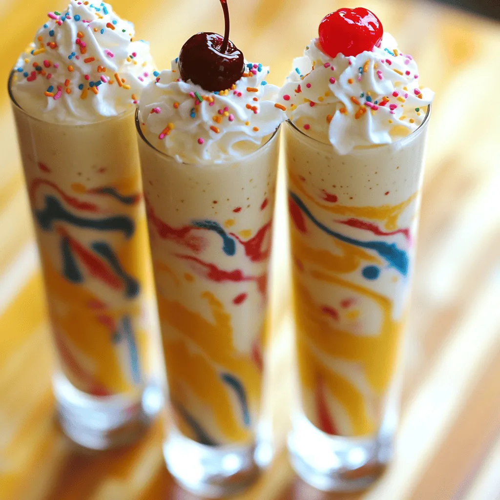 To make a tasty cake batter milkshake, you need just a few simple ingredients. The main star is vanilla ice cream. It gives the shake a creamy base. You will also need whole milk to make it smooth. Add ¼ cup of dry yellow cake mix for that true cake flavor.