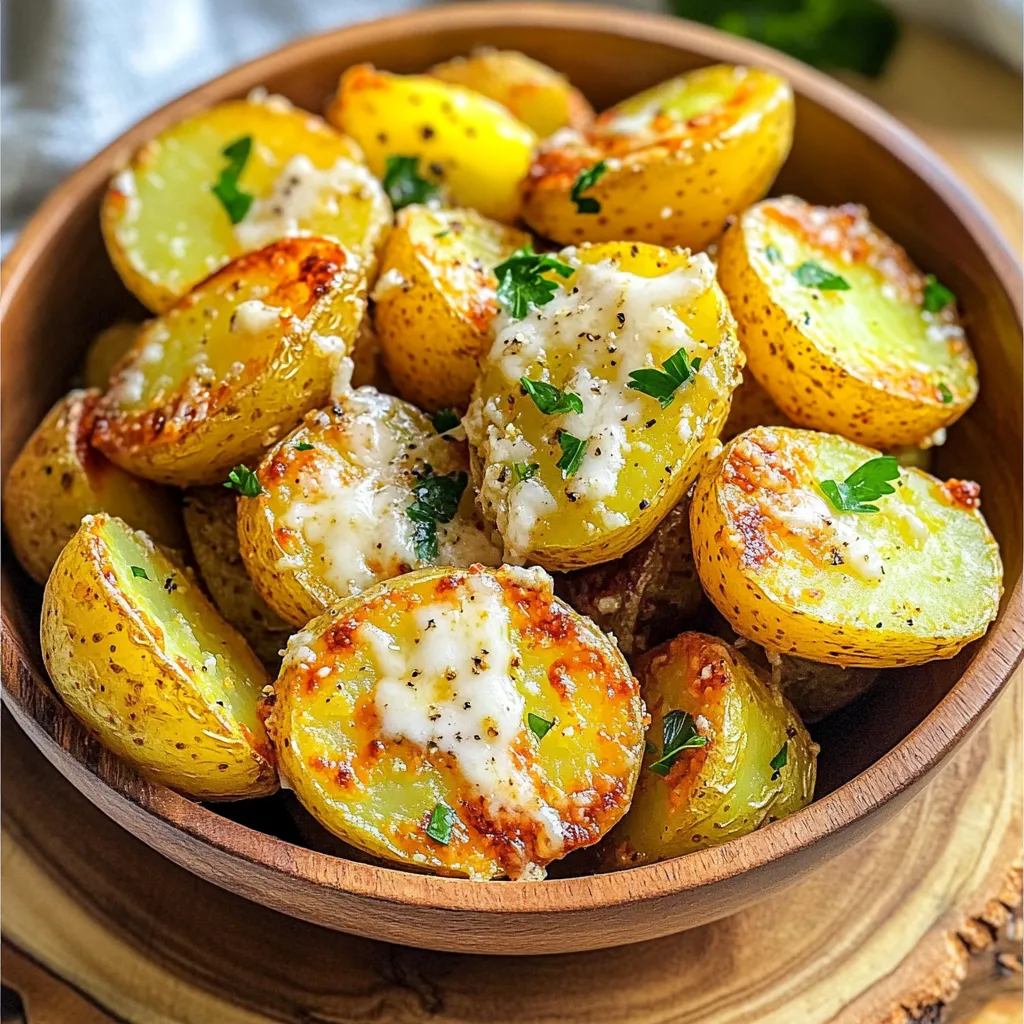 Air Fryer Garlic Parmesan Potatoes Tasty and Crispy Dish