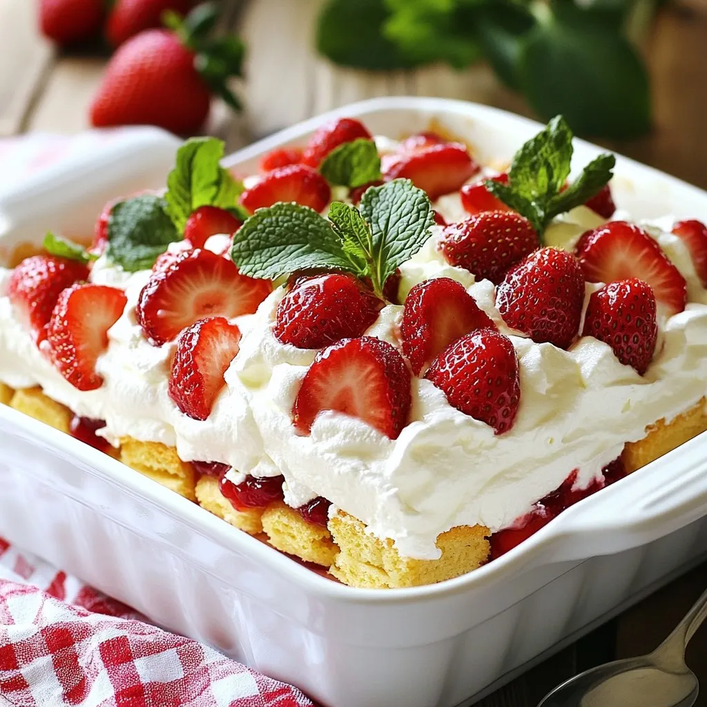 Strawberry Shortcake Icebox Cake Easy No-Bake Recipe