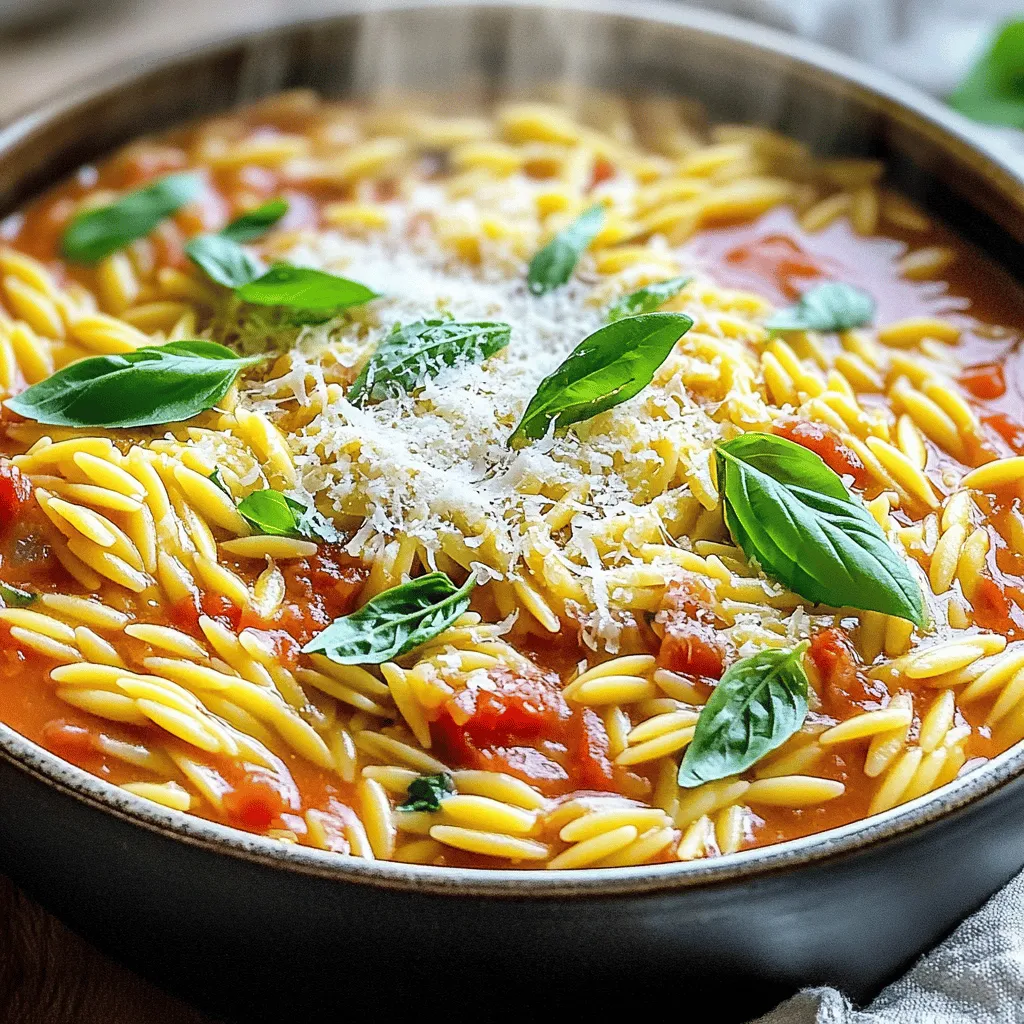 One-Pot Creamy Tomato Orzo Quick and Easy Meal