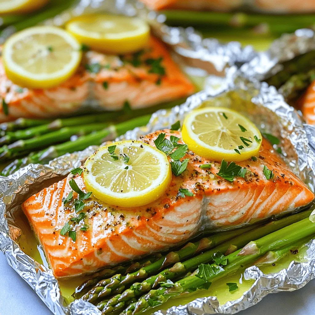 Baked Salmon in Foil with Asparagus Delightful Meal