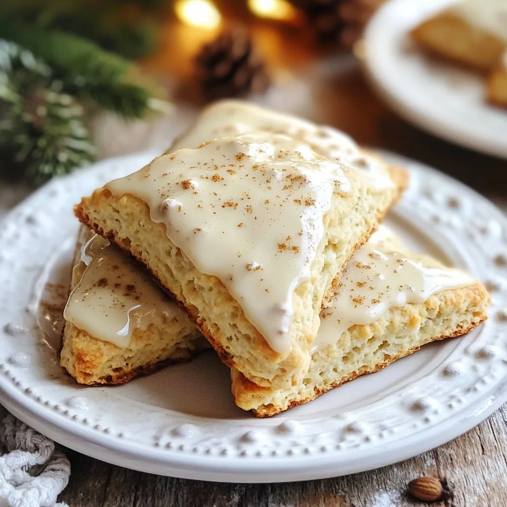 Eggnog Scones with Nutmeg Glaze Delightful Recipe