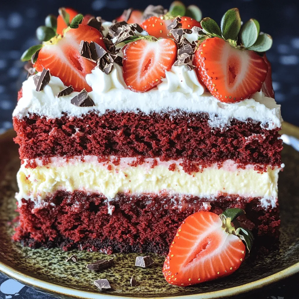 Red Velvet Strawberry Cheesecake Delight Recipe