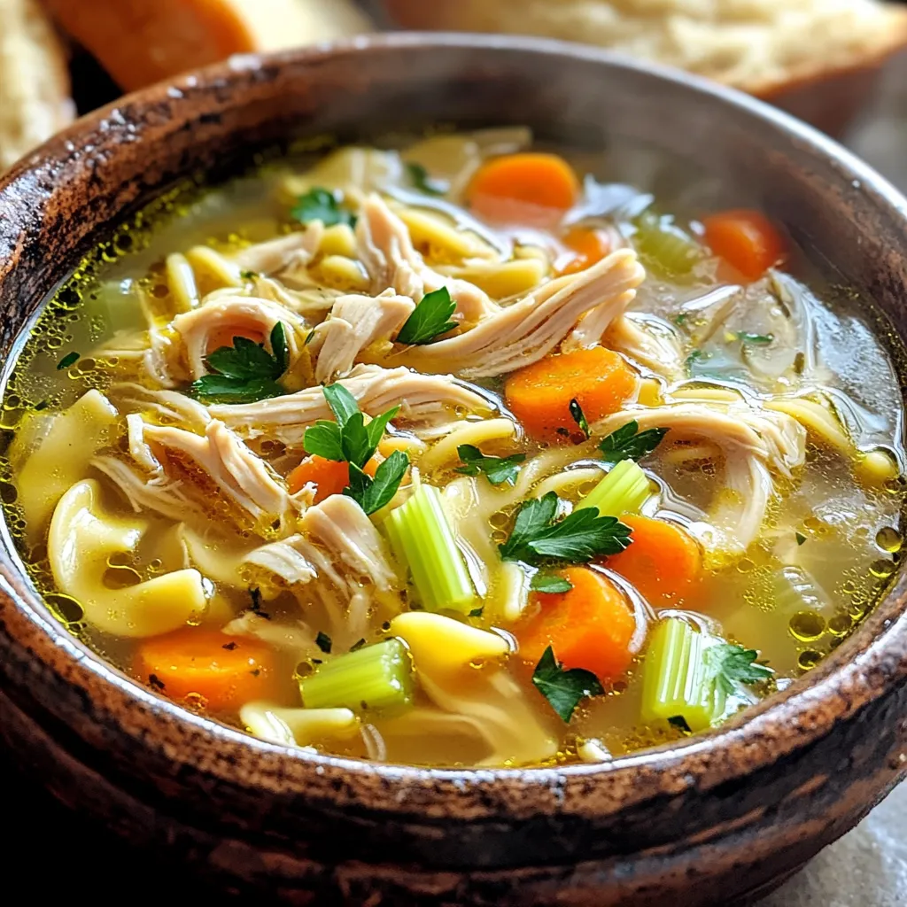 Hearty Chicken Noodle Soup Slow Cooker Delight