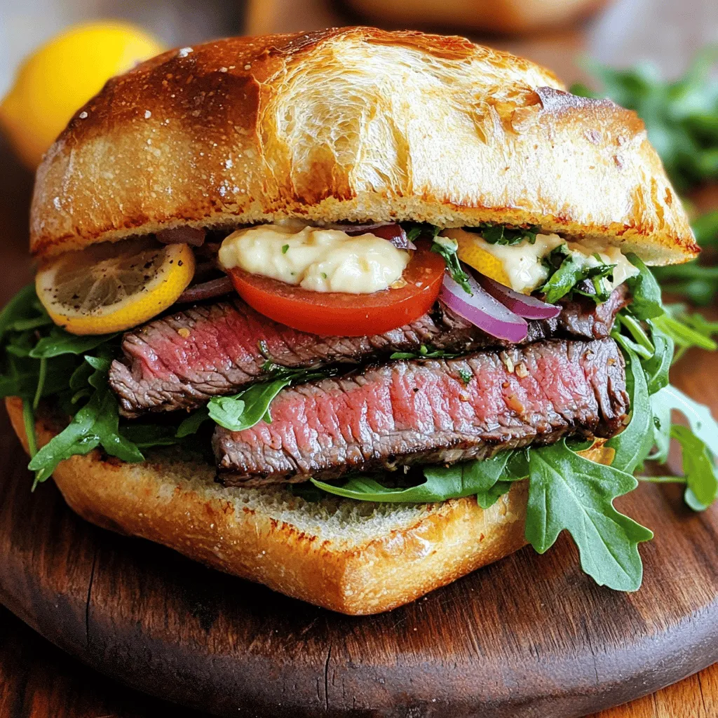 For a great steak sandwich, you need a few key ingredients. First, choose the best steak for sandwiches. I recommend sirloin steaks. They are tender and full of flavor. Look for steaks that are well-marbled. This fat helps keep the meat juicy.