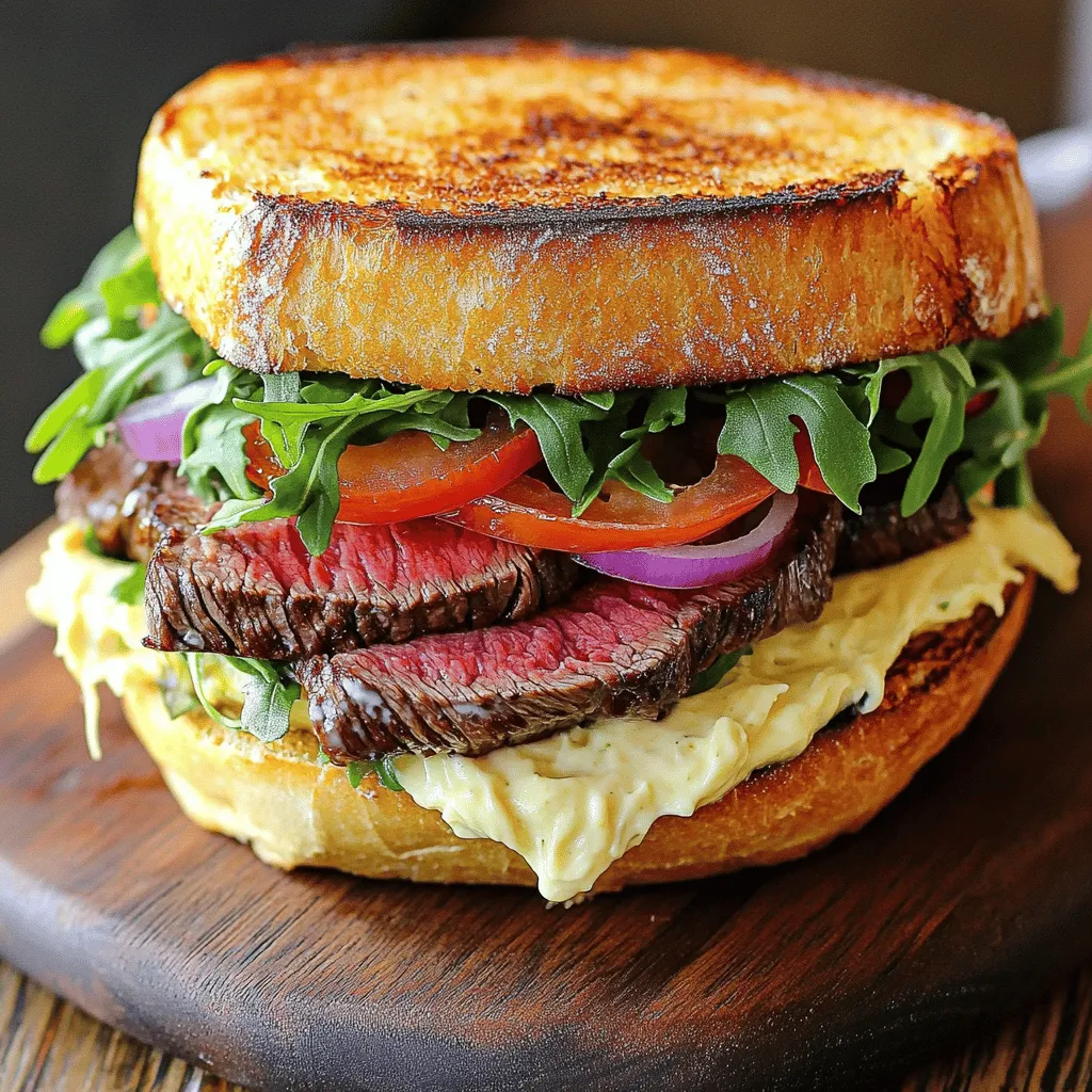Savory Steak Sandwich with Garlic Aioli Recipe