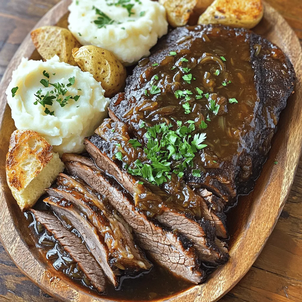 Slow Cooker Beef Brisket with Balsamic Onion Gravy Delight