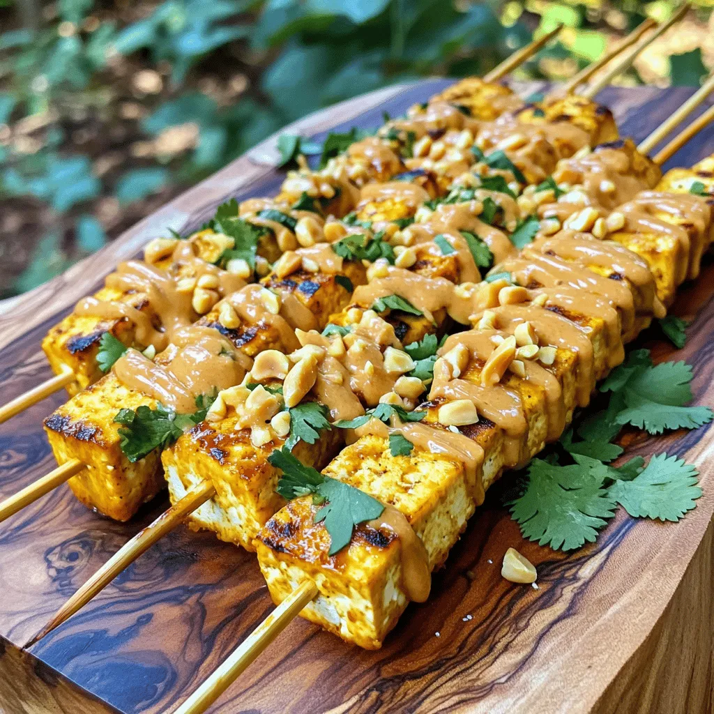 Tofu Satay with Peanut Sauce Bold Flavor Delight