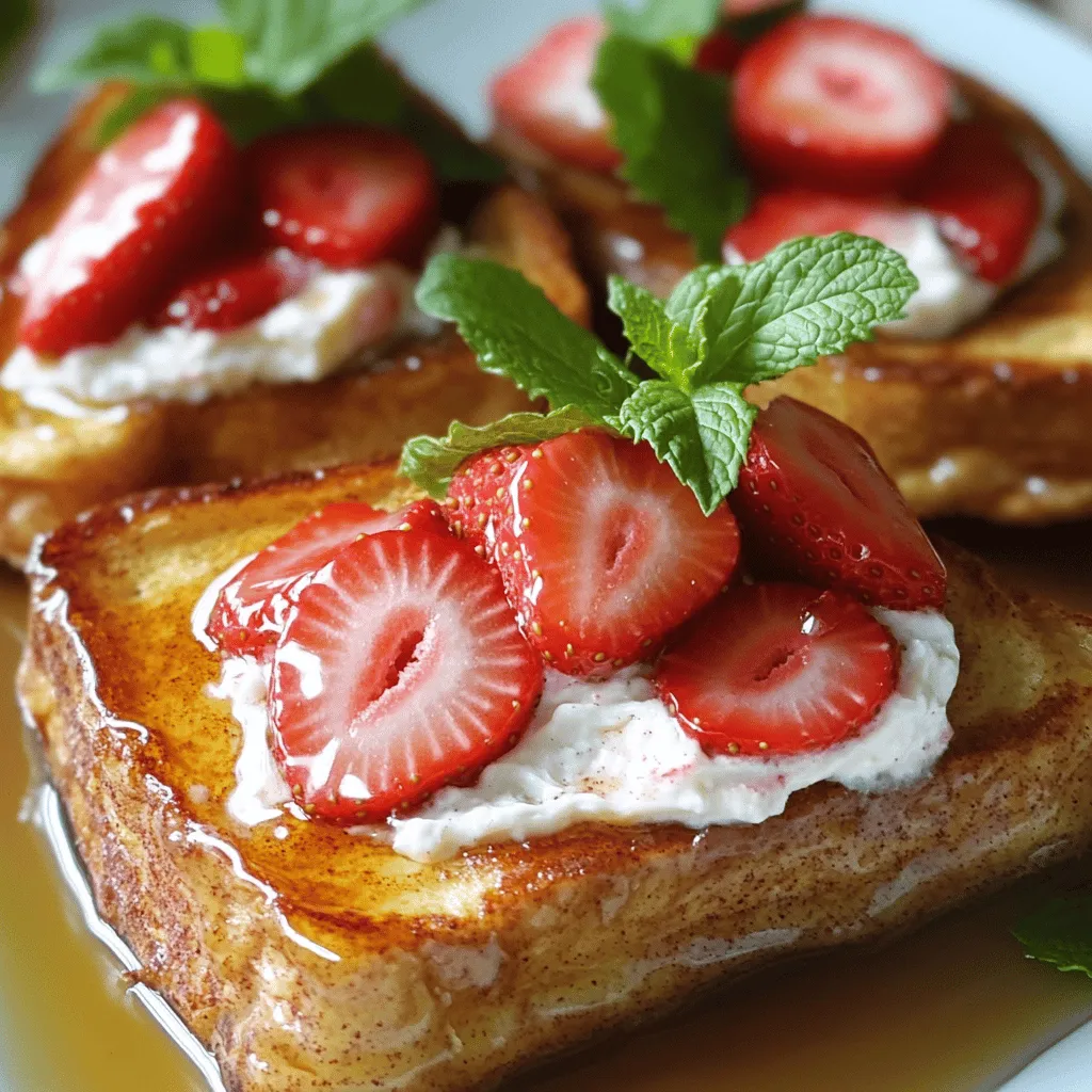 To make cream cheese strawberry stuffed French toast, you need some key items. Start with 8 slices of thick Brioche or Challah bread. This bread holds up well and tastes great. Next, you need 1 cup of fresh strawberries. Make sure they are hulled and sliced for easy stuffing.