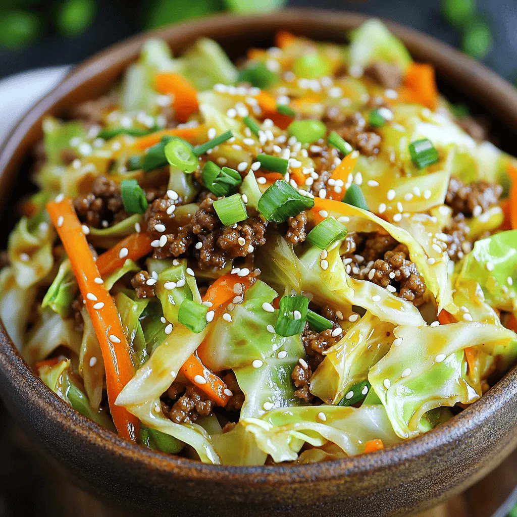 In a Low-Carb Cabbage and Beef Stir Fry, fresh ingredients make a big difference. The star is green cabbage. It adds crunch and a mild taste. You can use about 4 cups, sliced thin. This keeps the dish light and low in carbs.