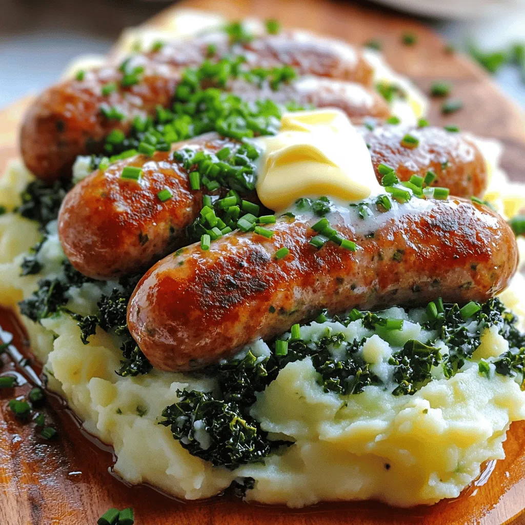 To make Irish bangers and colcannon mash, you need fresh and hearty ingredients. These will help create a comforting meal that warms the soul. Here’s what you will need: