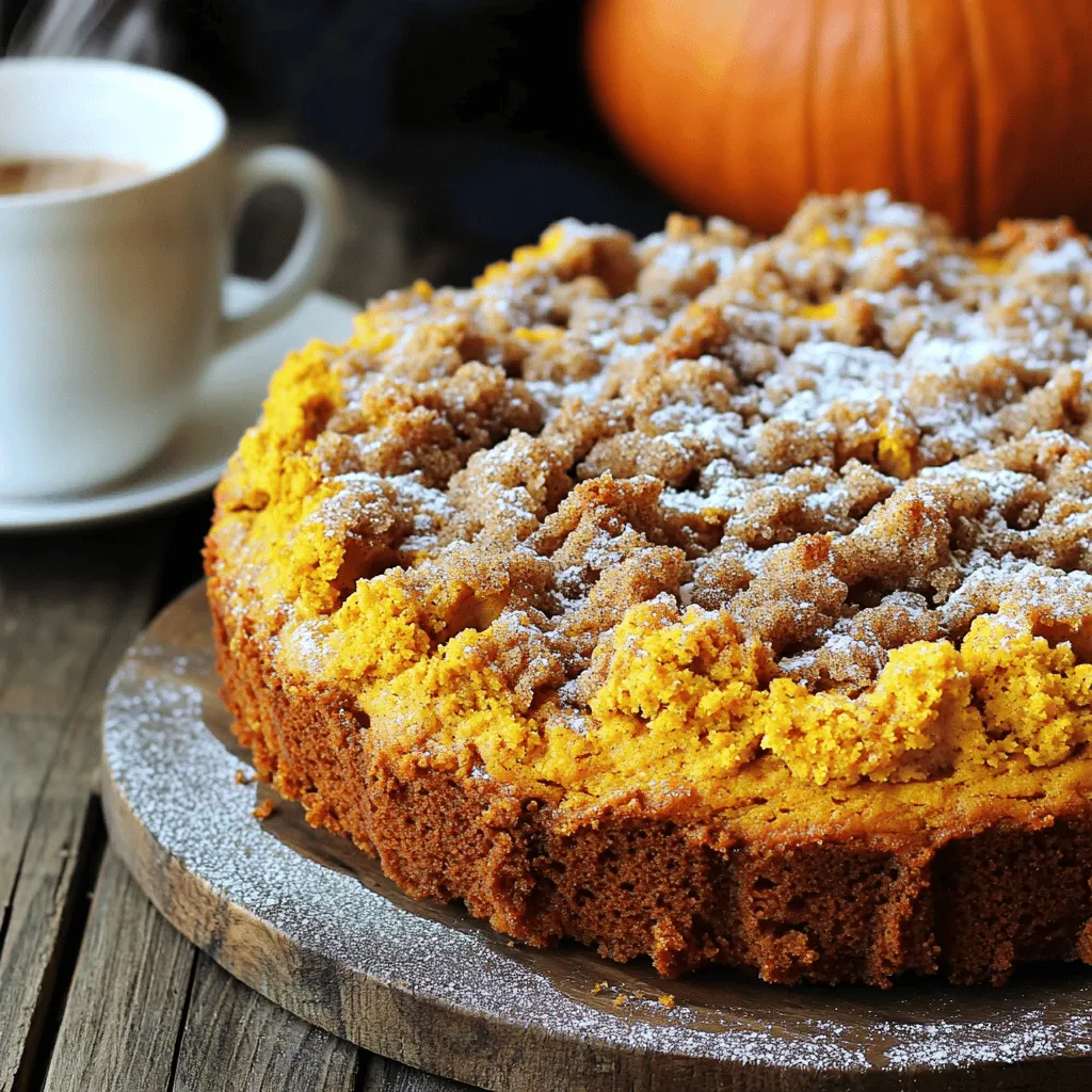 Bakery-Style Pumpkin Streusel Coffee Cake Delight