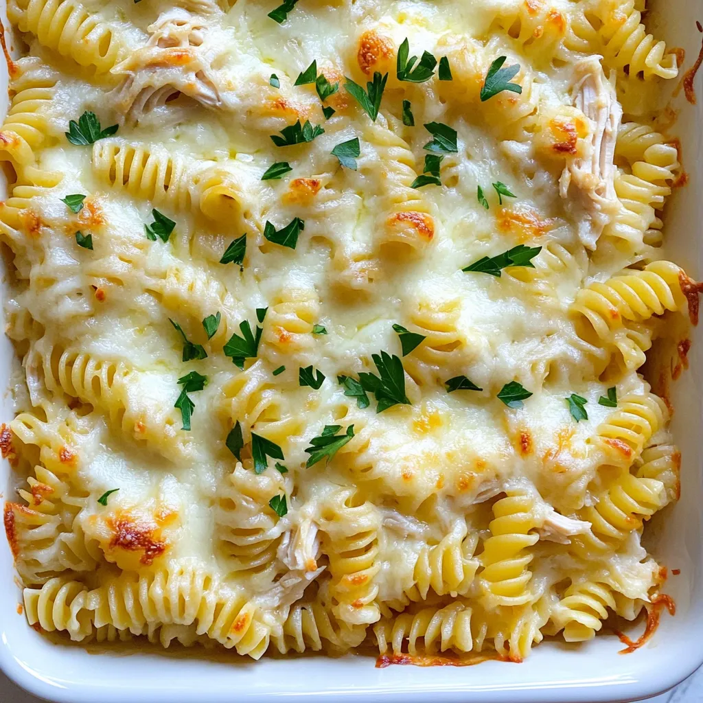 30-Minute Garlic Parmesan Chicken Pasta Bake Delight