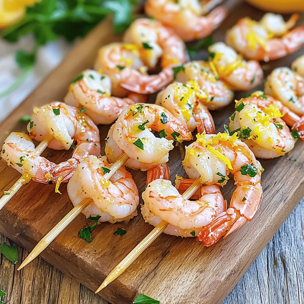 Lemon Garlic Shrimp Skewers Perfect for Grilling Night