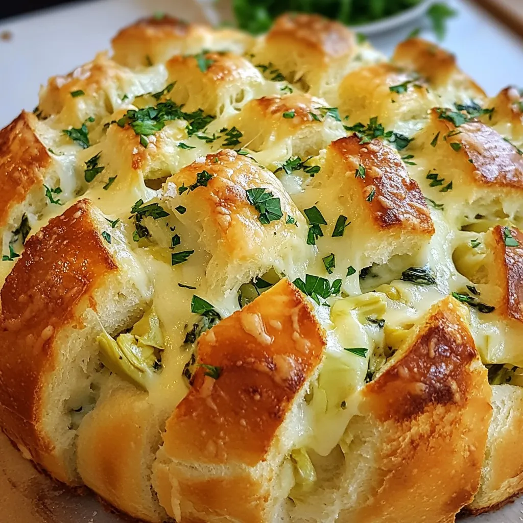 Spinach Artichoke Dip Pull-Apart Bread Delightful Treat