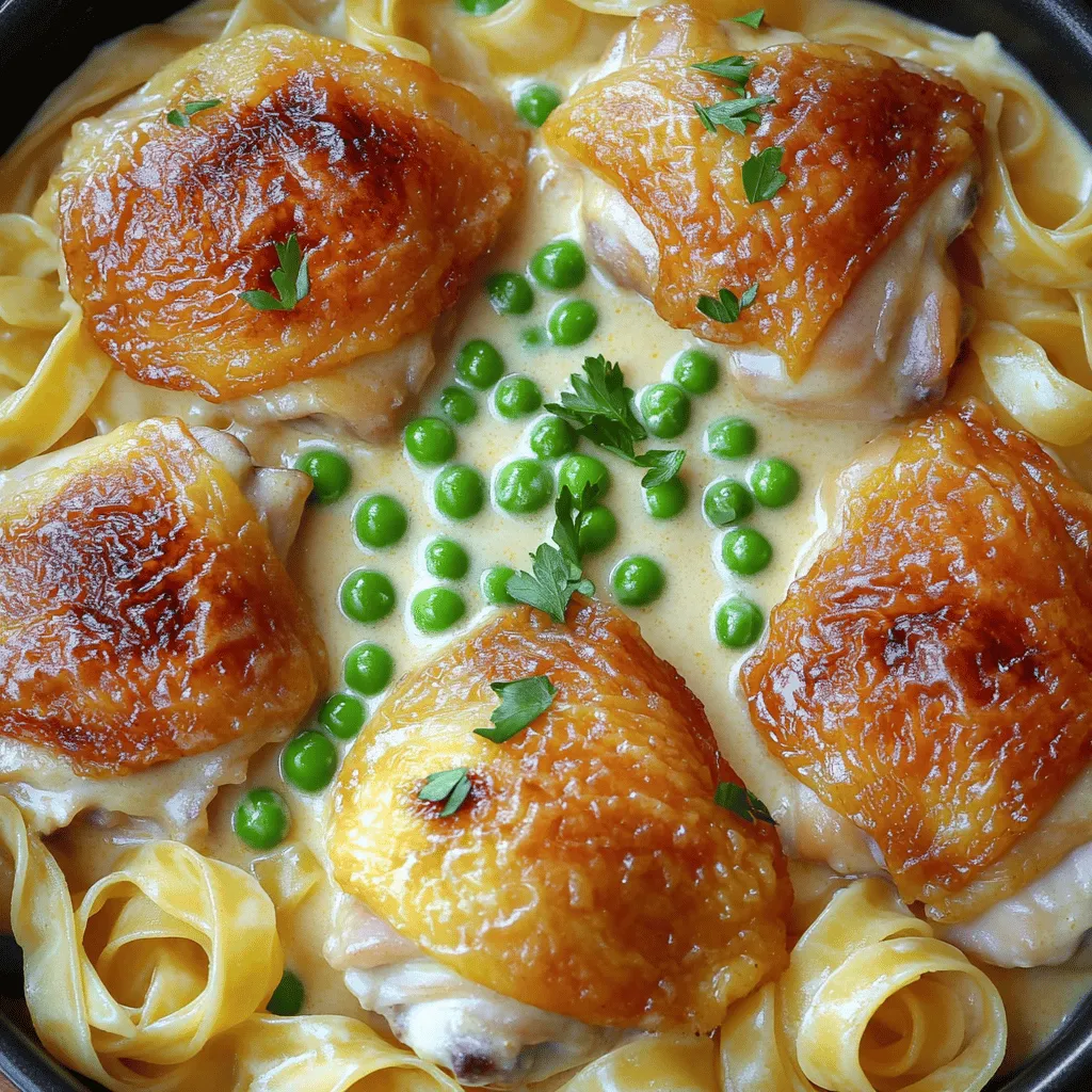 For this one-pan chicken recipe, you need simple ingredients. These create a tasty chicken and pasta dish. Here’s what you need: