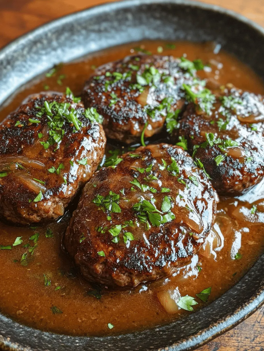 Savory Hamburger Steak with Rich Onion Gravy