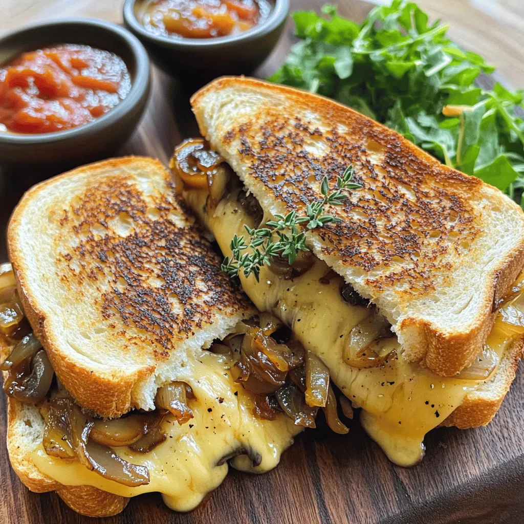 To make a gourmet grilled cheese, start by gathering all your ingredients. You need sourdough bread, Gouda cheese, mushrooms, and onions. The right ingredients make a big difference in flavor and texture.