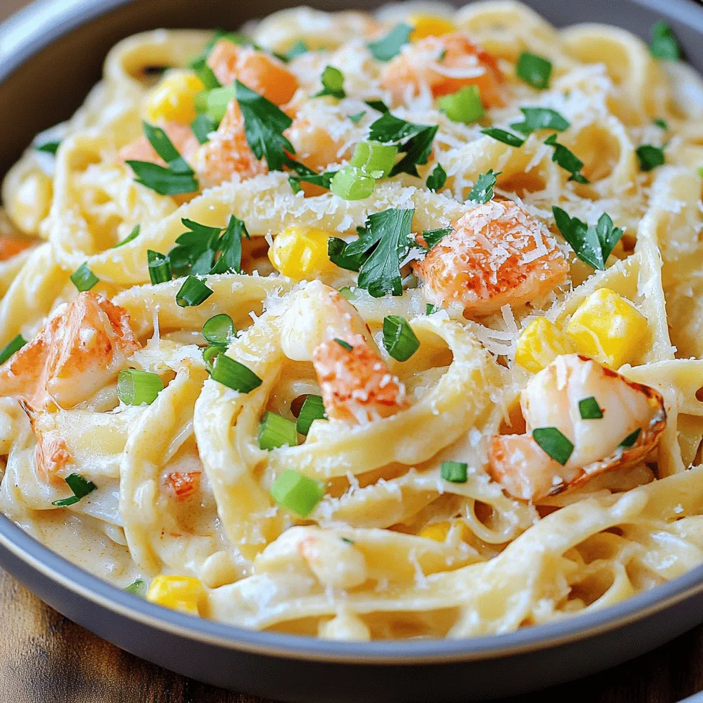 The Best Recipe For Cajun Lobster, Crab, and Salmon Alfredo Delight