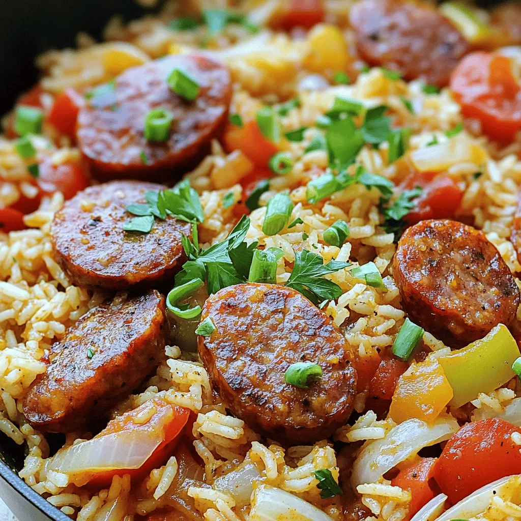 The heart of a Cajun sausage and rice skillet lies in its key ingredients. First, you need Andouille sausage. This spicy sausage gives the dish its bold flavor. You can also opt for smoked sausage for a milder taste.
