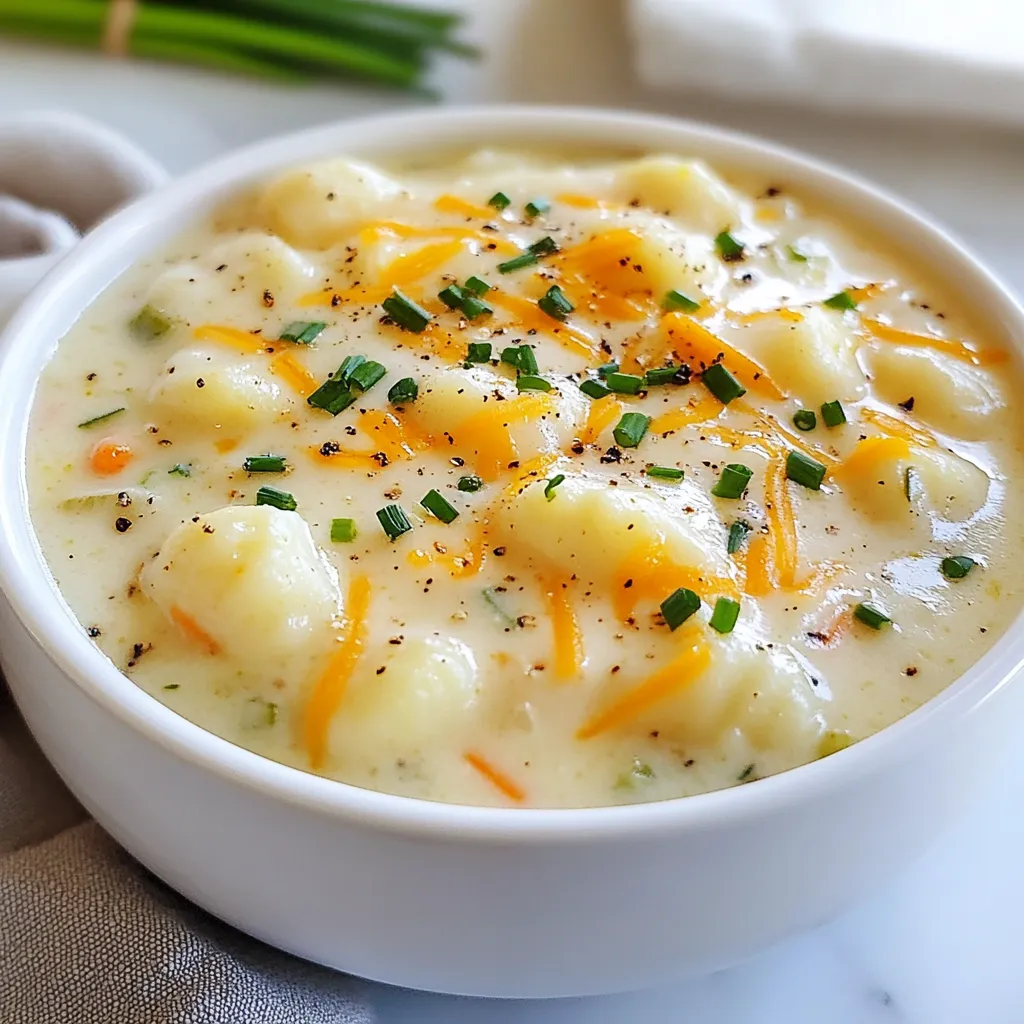 Cheddar Gnocchi Soup Creamy and Comforting Delight