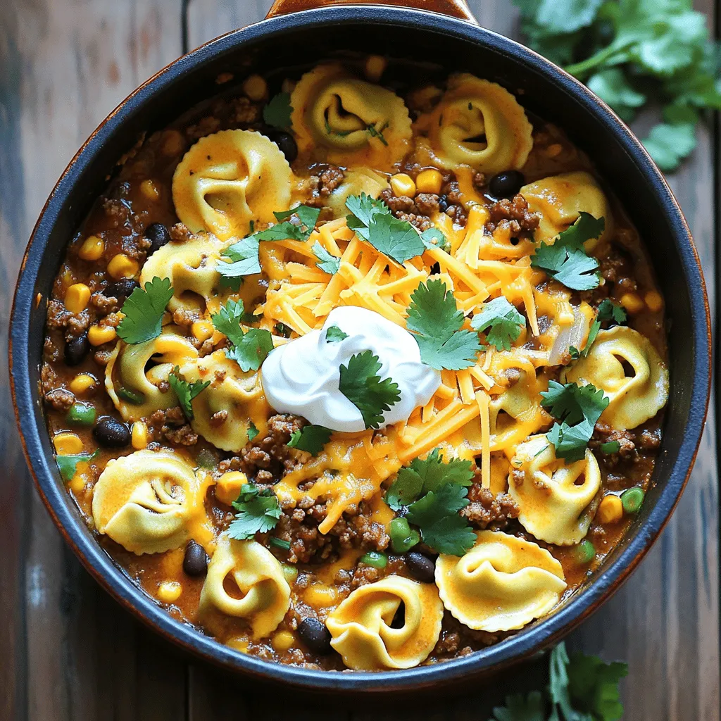 Taco Tortellini is a fun dish that mixes two favorites: tacos and pasta. To make this taco pasta recipe, you need some key ingredients.