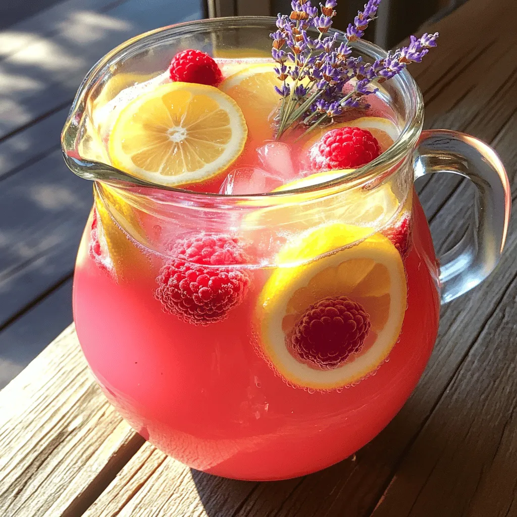 To make a great pink lavender lemonade, you need simple, fresh ingredients. Here’s what you’ll use: