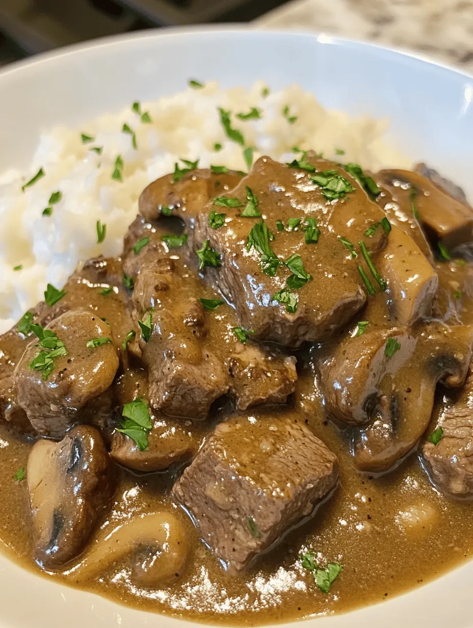 Savory Beef Tips with Creamy Mushroom Gravy: A Comfort Food Classic