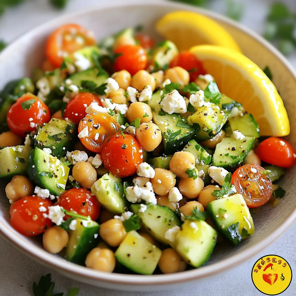 Chickpea Feta Avocado Salad Fresh and Nutritious Meal