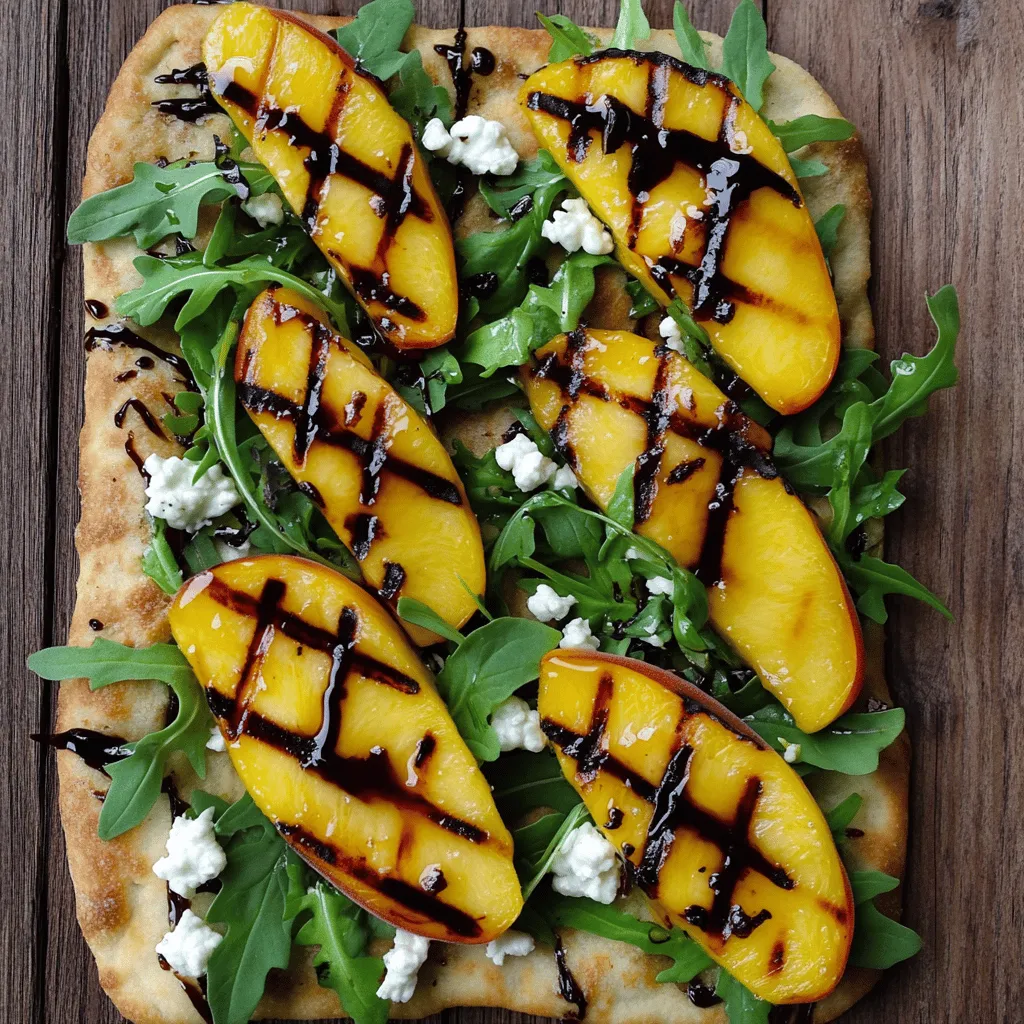 Grilled Peach &#038; Arugula Flatbread Flavorful Delight