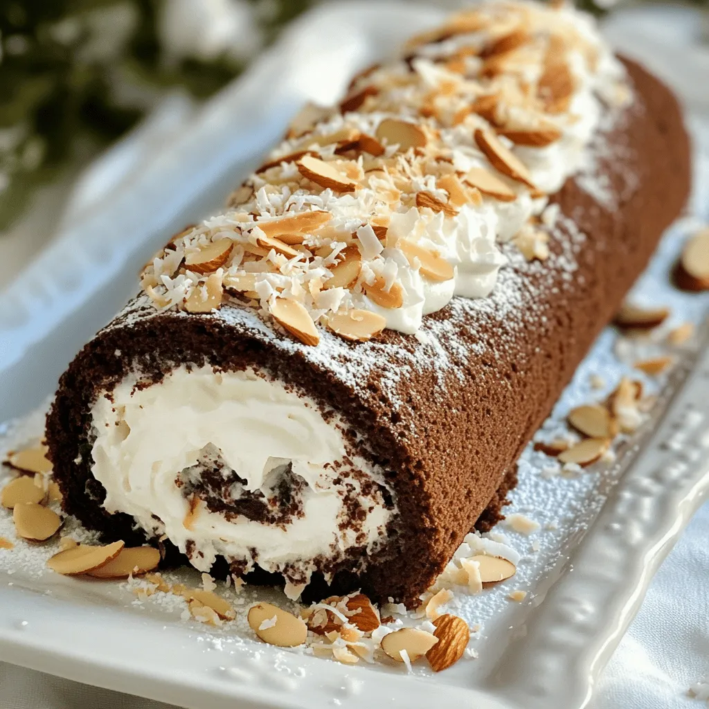 The Coconut Almond Swiss Roll Cake shines because of its key ingredients. Each element adds to the flavor and texture, creating a delightful treat.