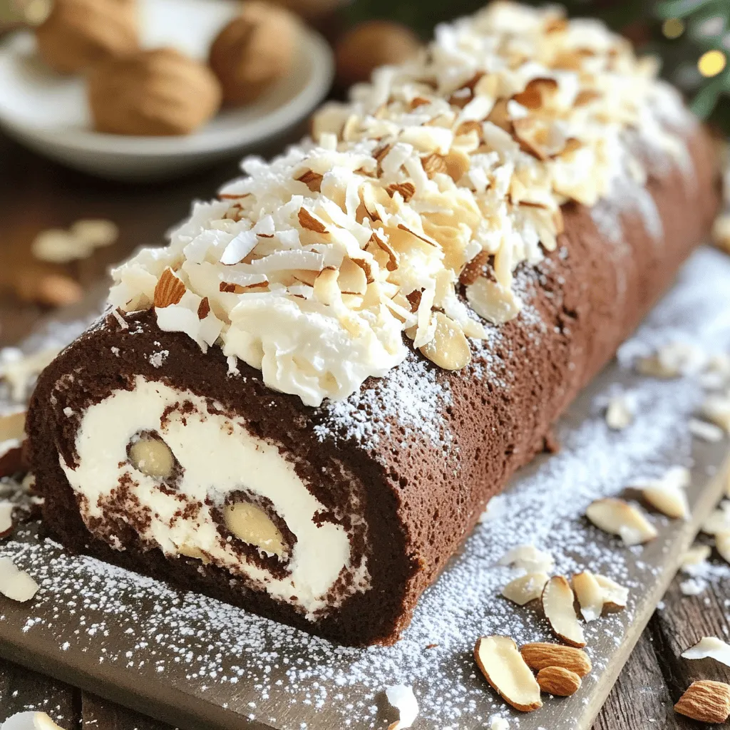 Coconut Almond Swiss Roll Cake Delightful and Easy Recipe