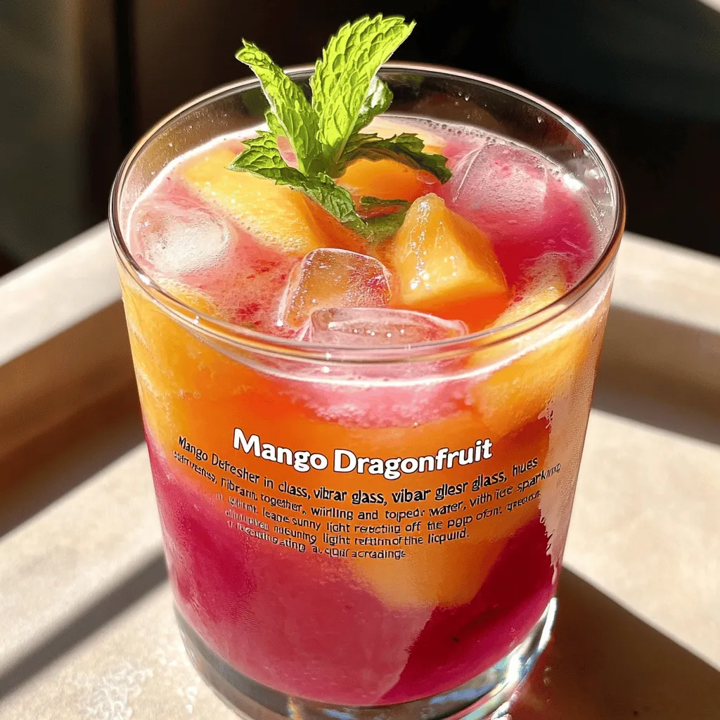 Mango Dragonfruit Refresher Fresh and Flavorful Drink