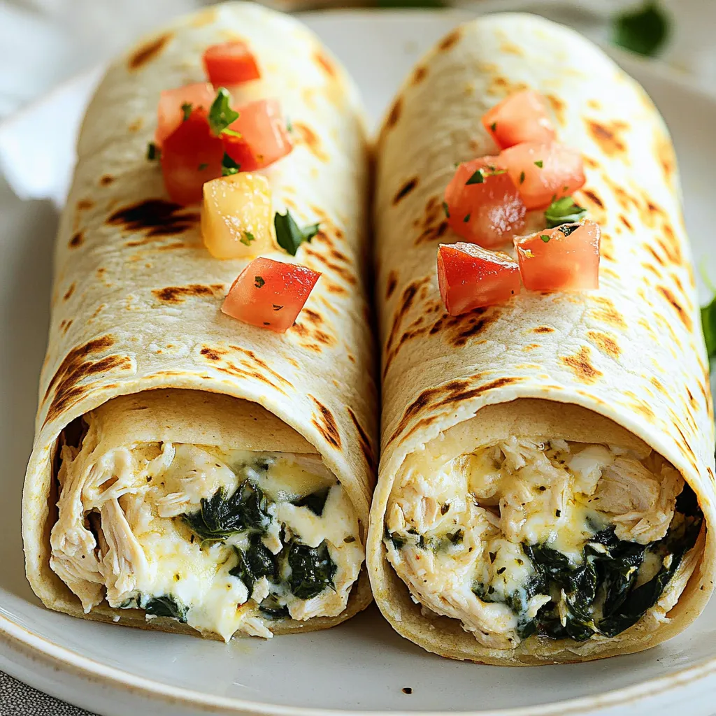 Cheesy Garlic Chicken Wraps for Busy Nights Delight